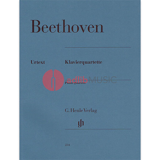 Piano Quartets Complete - Ludwig van Beethoven - Piano|Viola|Cello|Violin G. Henle Verlag Piano Quartet Parts