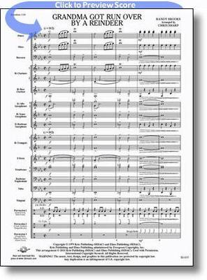 Grandma Got Run Over by a Reindeer - Randy Brooks - Chris Sharp FJH Music Company Score/Parts