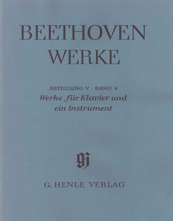 Beethoven - Works for Piano & One Instrument - Full Score Henle HN4164