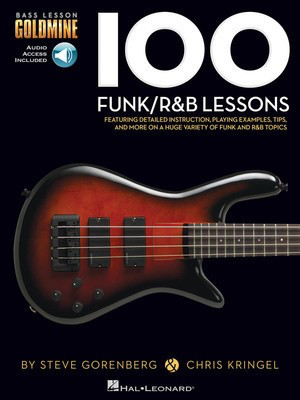 100 Funk/R&B Lessons - Bass Lesson Goldmine Series - Bass Guitar Hal Leonard Bass TAB Sftcvr/Online Audio