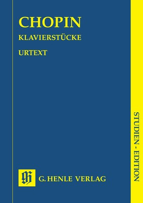 Piano Pieces Urtext - Study Score - Frederic Chopin - Piano G. Henle Verlag Study Score Score