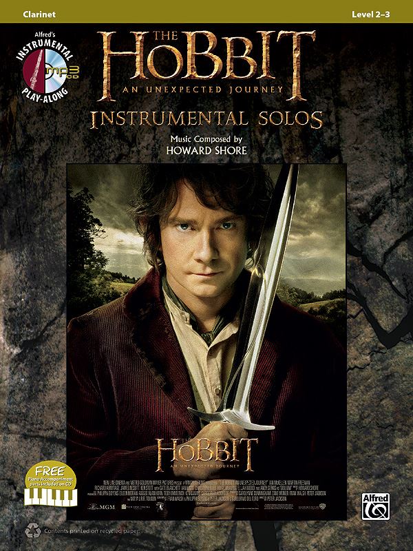 Hobbit Unexpected Journey Solos Clarinet Bk/CD