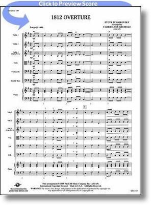 1812 Overture - Peter Ilyich Tchaikovsky - Carrie Lane Gruselle FJH Music Company Score/Parts