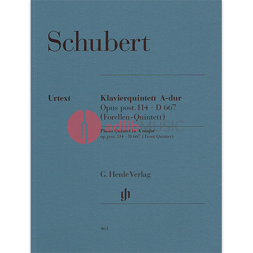 Schubert - Trout Quintet Op114 - Violin/Viola/Cello/Double Bass/Piano Quintet Parts Henle HN463