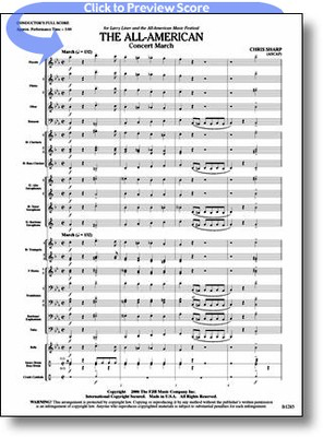 The All-American (Concert March) - Chris Sharp - FJH Music Company Score/Parts