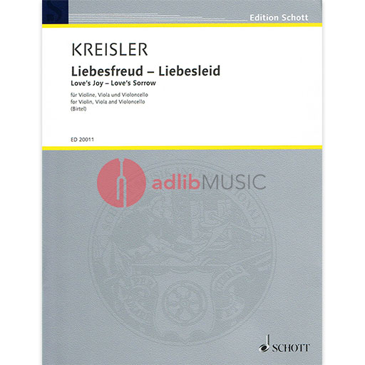 LIEBESFREUD-LIEBESLEID VLN,VA & CELLO - KREISLER - SCHOTT