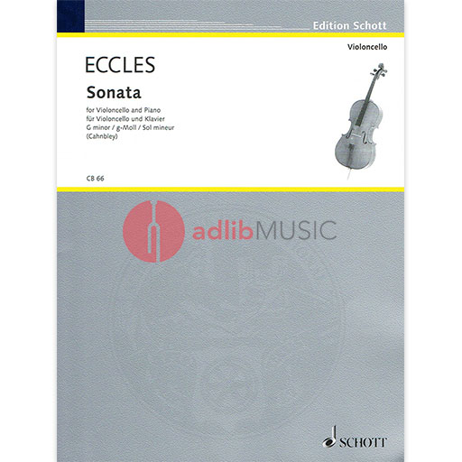 Eccles - Sonata in Gmin - Cello Schott CB66