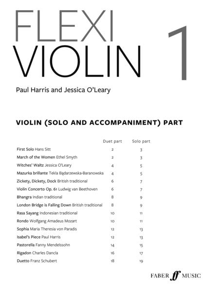 Flexi Violin 1: Initial-Grade 2 Elementary Level - Violin/Piano Accompaniment by Harris/O'Leary Faber 0571542697