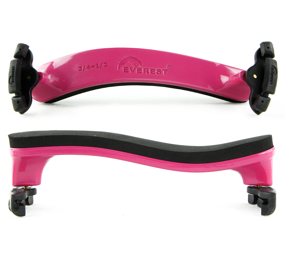 Everest Spring Collection Violin Shoulder Rest Hot Pink 3/4-1/2