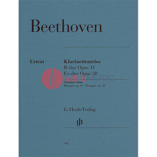 Beethoven - Trios Op11 in Bbmaj & Op38 in Ebmaj - Clarinet or Violin/Cello/Piano Trio Parts Henle HN342