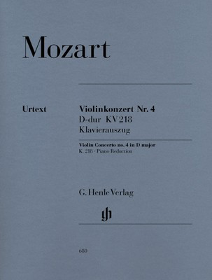 Mozart - Violin Concerto #4 Dmaj K418 - Violin/Piano Accompaniment Henle HN680