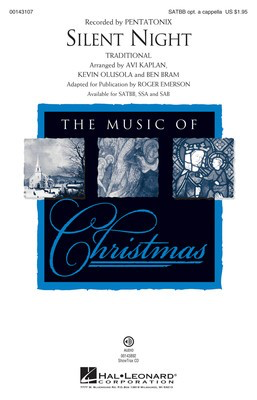 Silent Night - SATBB Roger Emerson Hal Leonard Octavo