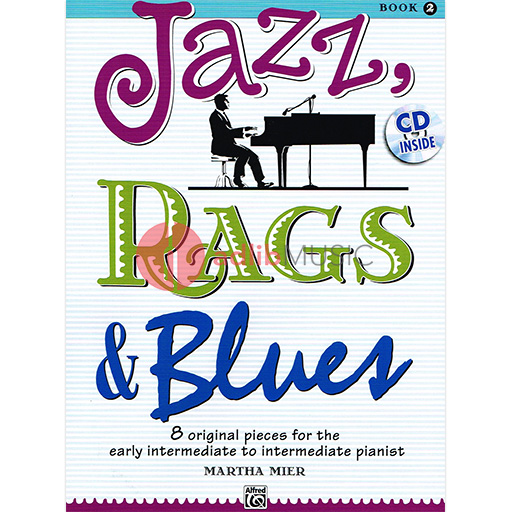 Jazz Rags & Blues Book 2 - Piano/CD by Martha 36724