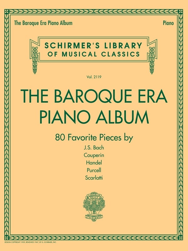 The Baroque Era Piano Album - Piano Solo Schirmer 50600419