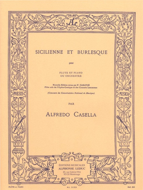 Casella - Sicilienne & Burlesque - Flute/Piano Accompaniment Leduc AL21323