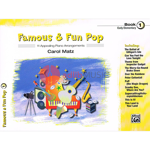 Famous & Fun Pop Book 1 - Easy Piano by Matz Alfred 22420