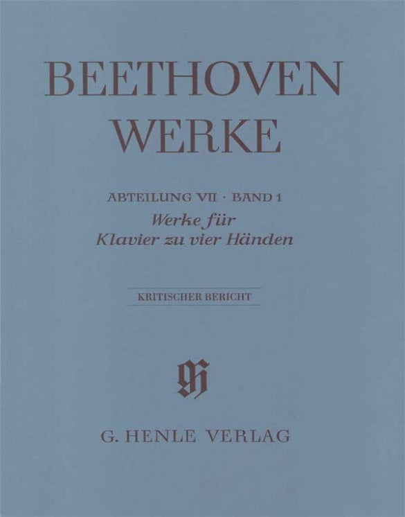 Beethoven - Works for Piano Four Hands - Full Score Henle HN4233