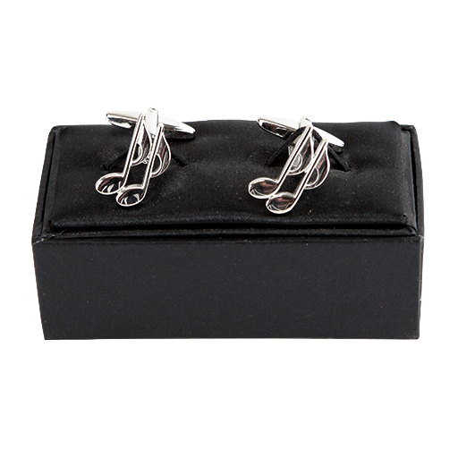 MUSIC NOTE CUFFLINKS  QUAVERS Silver