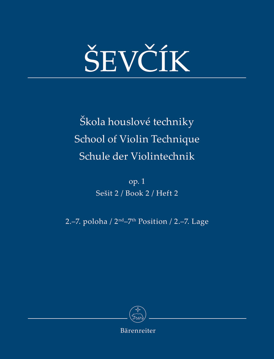 Sevcik - School of Violin Technique Op1 Volume 2 - Violin Solo Barenreiter BA9553