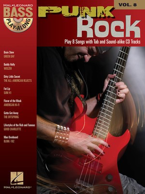 Punk Rock - Bass Play-Along Volume 8 - Bass Guitar Hal Leonard Bass TAB with Lyrics & Chords /CD