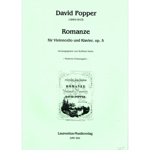 Popper - Romance Op5 - Cello/Piano Accompaniment Laurentius LMV091