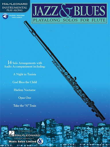 Jazz & Blues - Instrumental Play-Along Book/OLA - Various - Flute Hal Leonard Flute Solo /OLA