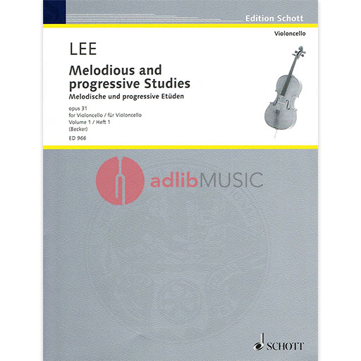 Lee - 40 Melodic & Progressive Etudes Op31 Book 1 Schott ED966 CELLO