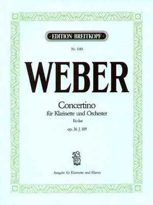 Weber - Concertino in Ebmaj Op26 - Clarinet/Piano Accompaniment Breitkopf & Hartel EB1585