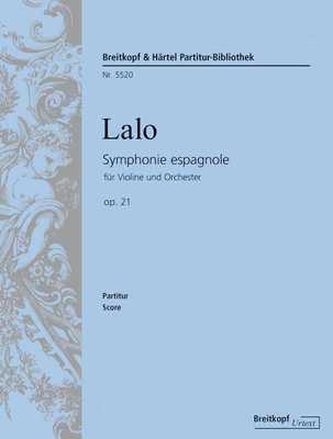 Symphonic espagnole Op. 21 - Edouard Lalo - Violin Breitkopf & Hartel