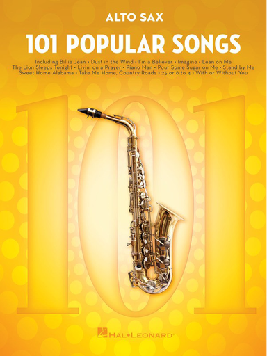 101 Popular Songs - Alto Saxophone Solo - Hal Leonard 224724