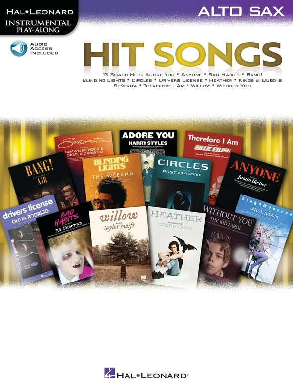 Hit Songs - Alto Saxophone/Audio Access Online Hal Leonard 374357