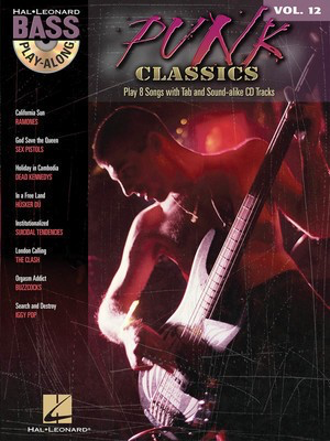 Punk Classics - Bass Play-Along Volume 12 - Bass Guitar Hal Leonard Bass TAB with Lyrics & Chords /CD