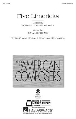 Five Limericks - Emma Lou Diemer - SSAA Edward B. Marks Music Company Choral Score Octavo