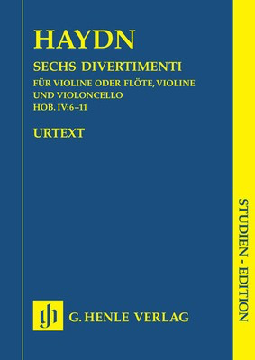 Divertimenti 6 Hob 4 No 6-11 2Vln Vc (Fl Vln Vc) - Study Score - Joseph Haydn - G. Henle Verlag Study Score Score