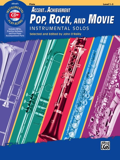 AOA Pop Rock & Movie Solos Flute Bk/CD Flute Play Along OReilly John Alfred