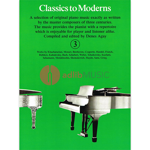 CLASSICS TO MODERNS BOOK 3 - AGAY - Yorktown - Piano