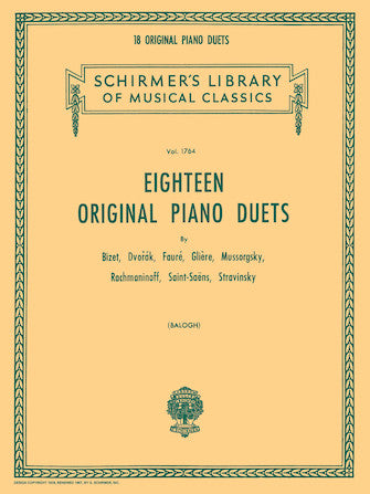 18 Original Piano Duets - Piano Duet Schirmer 50261520