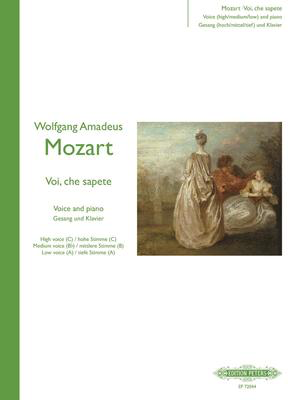 Voi Che Sapete - Wolfgang Amadeus Mozart - Classical Vocal High Voice|Medium Voice|Low Voice Edition Peters