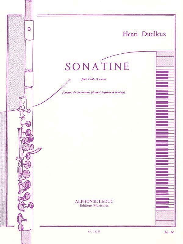 Dutilleux - Sonatina - Flute/Piano Accompaniment Leduc AL20257