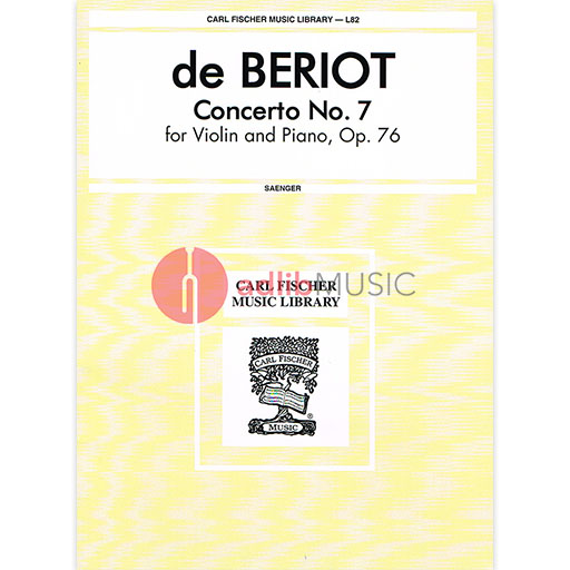 de Beriot - Concerto #7 Op/76 - Violin/Piano Accompaniment Fischer L82