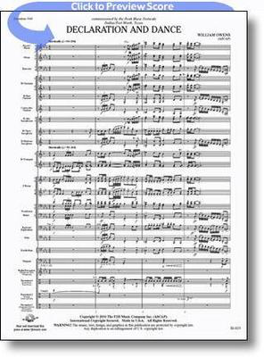 Declaration and Dance - William Owens - FJH Music Company Score/Parts