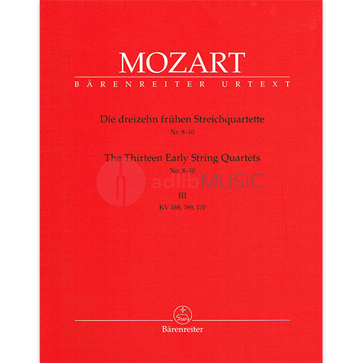 EARLY STRING QUARTETS 13 BK 3 - MOZART - Barenreiter