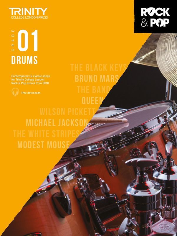 Trinity Rock & Pop Drums Grade 1 From 2018 - Drums Trinity College TCL016997