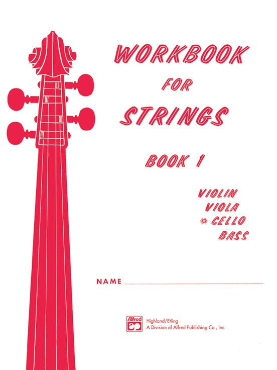 Workbook for Strings Book 1 - Cello Theory Book Alfred 13172