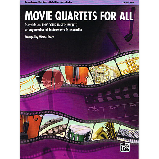 Movie Quartets for All - Trombone - Various - Alfred Music