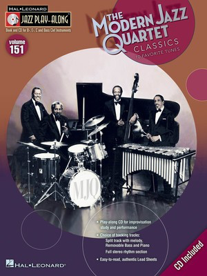 Modern Jazz Quartet Classics - Jazz Play-Along Volume 151 - Various - Bb Instrument|Bass Clef Instrument|C Instrument|Eb Instrument Hal Leonard Lead Sheet /CD