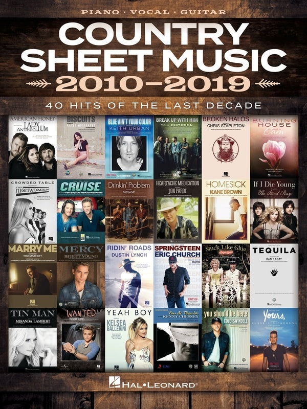 Country Sheet Music 2010-2019 - Piano/Vocal/Guitar PVG Hal Leonard 345260