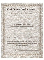 Certificate of Achievement - Willis Music