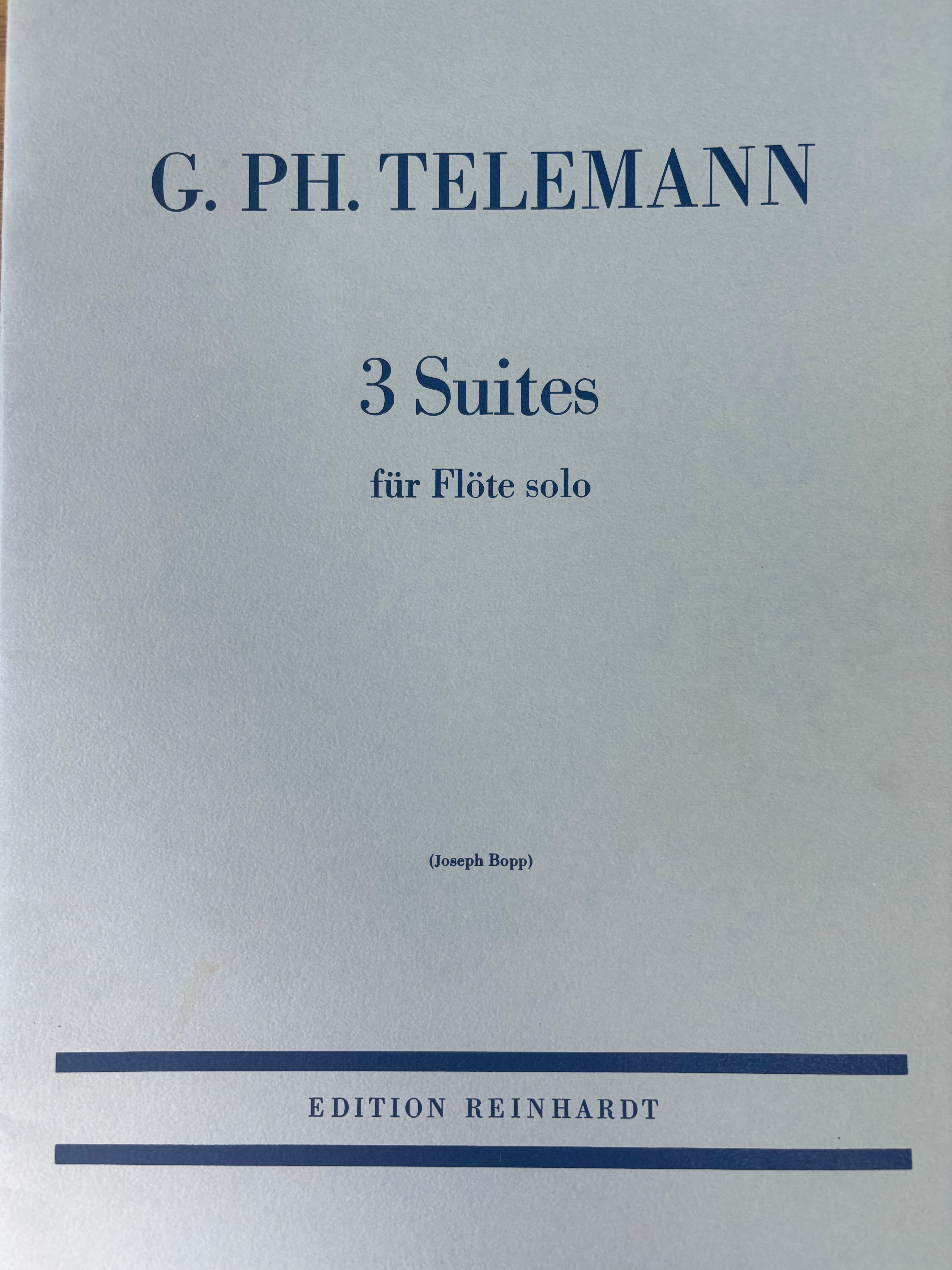 Telemann - 3 Suites - Flute Solo Reinhardt RHMK021