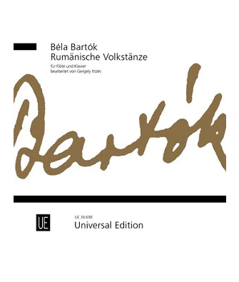 Romanian Folk Dances for Flute and Piano Flute Bartok Bela Iitzes Gergely Universal